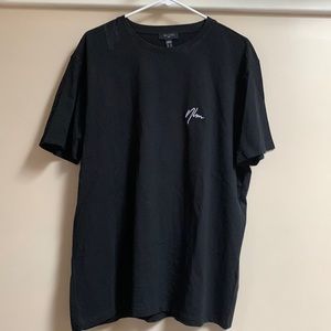 Script Graphic Oversized Black T-Shirt Size XL